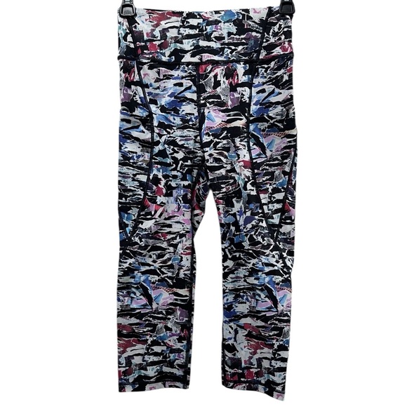 Lululemon Break Free Crop 17” Leggings Culture Clash Starlight Black Size 4 - Picture 5 of 8